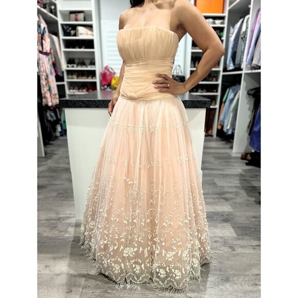 Soucy for Lara Helene Blush Formal Strapless Ball Gown $995 - Picture 6 of 12
